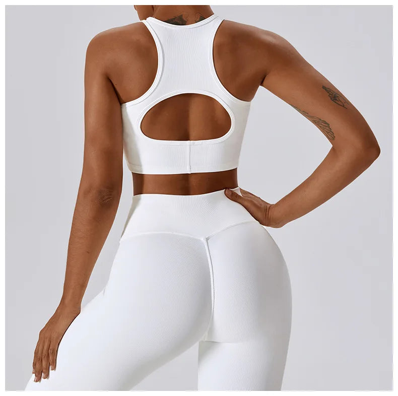 Women's Sport Bras Gym High Intensity Underwear Running Yoga Beautiful Back Dry Bras Shockproof Rib Workout Bra Seamless Fitness