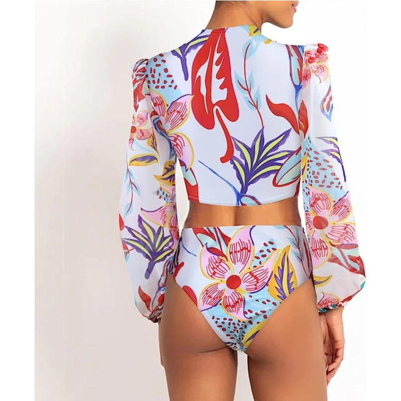 Women Surfing Two Piece Swimsuit