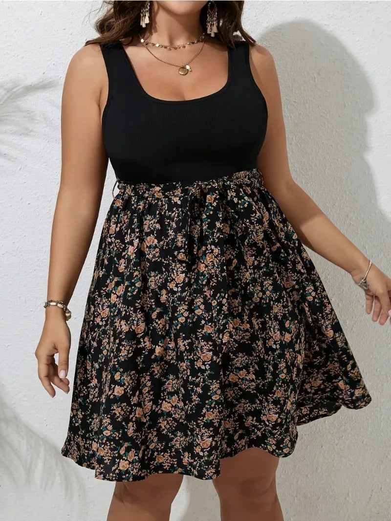 Plus Size Summer Floral Printed Dresses
