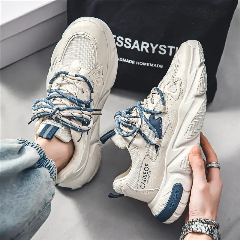 2024 Autumn Men Shoes Fashion Chunky Sneakers Height Increasing Casual Shoes Male Trainers Sports Shoes Zapatos Hombre