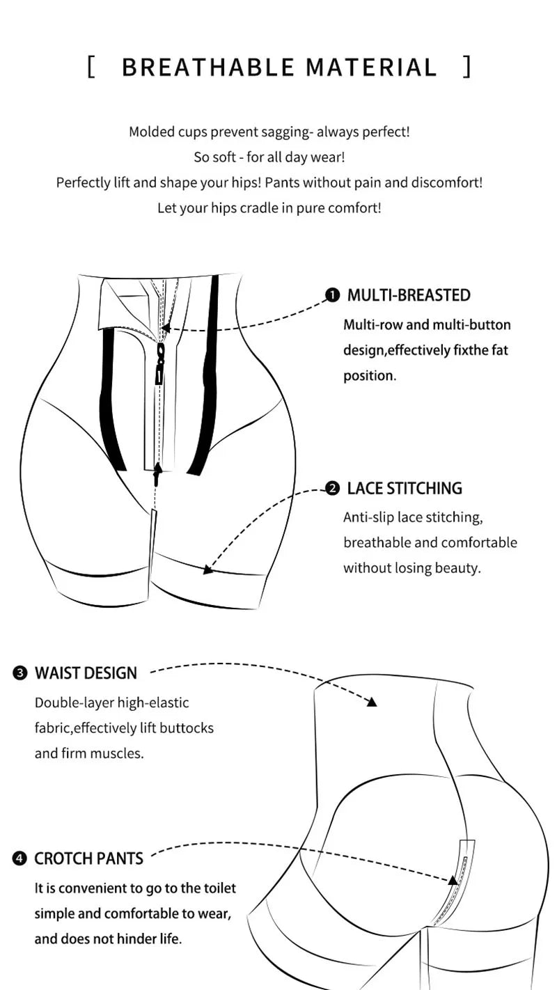 AfruliA Purple Fajas Colombianas Girdle BBL Shorts Corset Slim Waist Trainer High Compression Body Shaper Control Panties Lifter