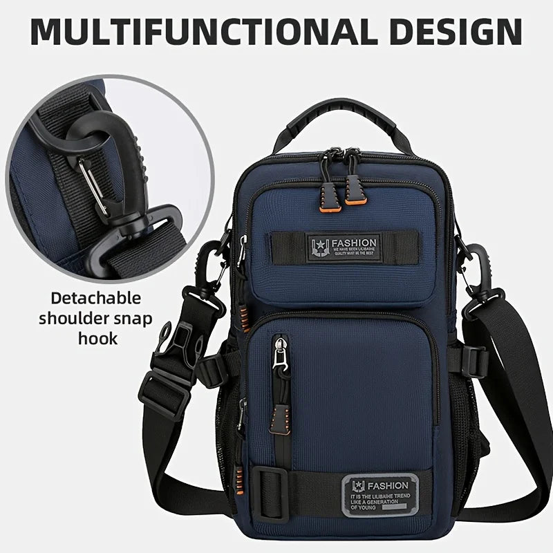 Men's Chest Bag Multifunctional Molle Waist Pack Travel Lightweight Handbag Outdoor Hiking Cycling Crossbody Bag Large Rig Pouch