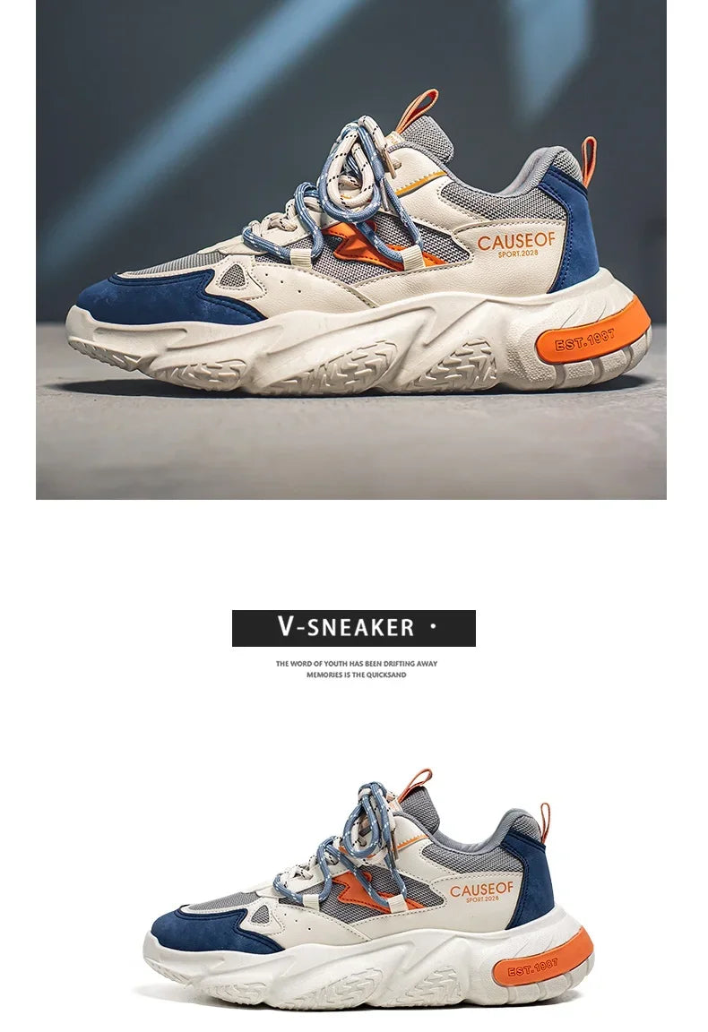 2024 Autumn Men Shoes Fashion Chunky Sneakers Height Increasing Casual Shoes Male Trainers Sports Shoes Zapatos Hombre