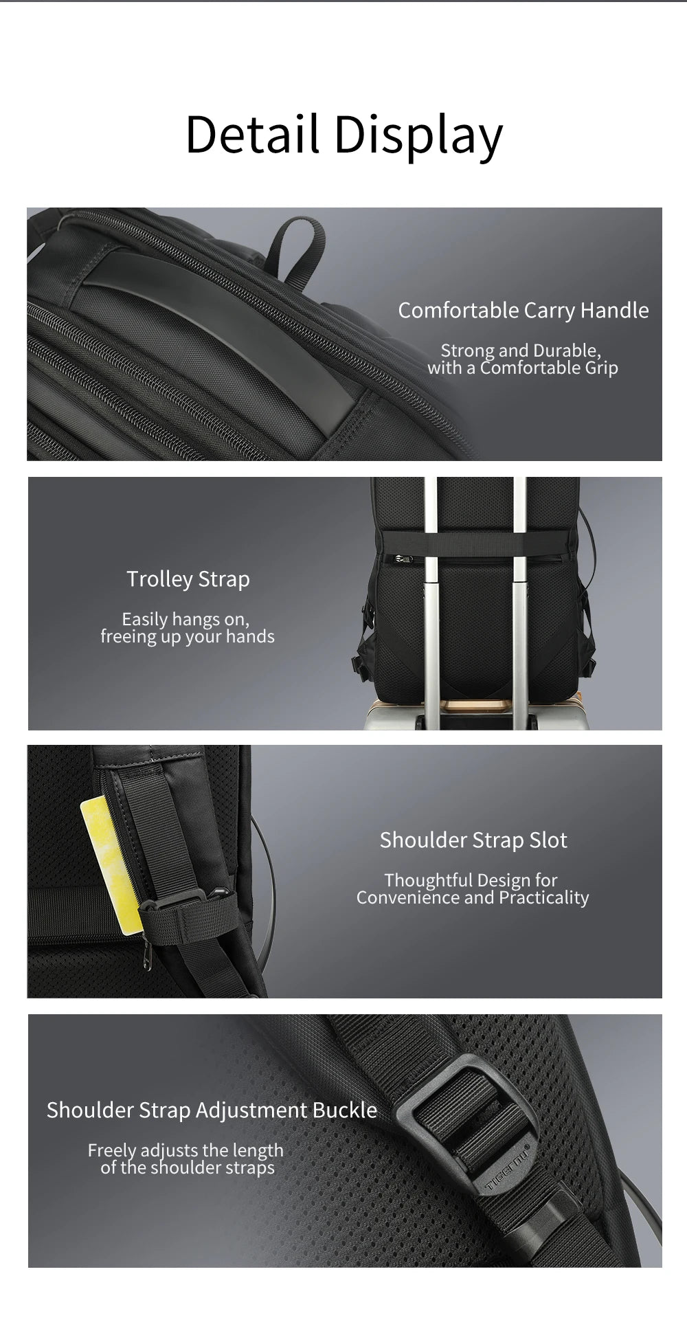 Tigernu Vacuum Compression Backpacks Men Travel Backpack Expandable USB Bag Large Capacity 17 Laptop Bags For Schoo Cabin Bags