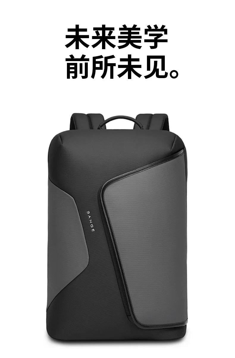 BANGE Business Backpack with External USB Port Anti Splashing Water Travel Backpack