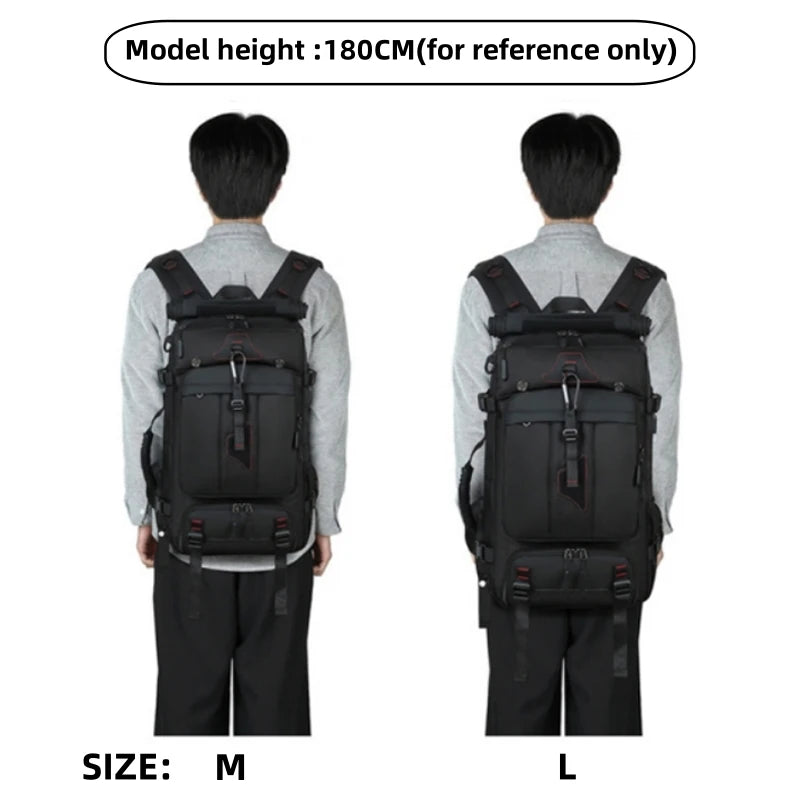 XOKY 80L Travel Backpack Large Capacity Multiple Storage Spaces Anti Theft Backpack with Dry Wet Separation 8106