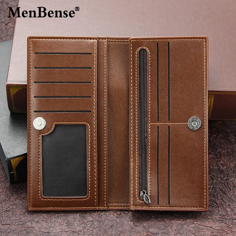 Men's Wallet Long Fashion Multiple Card Slots Men's Wallet Slim Long Thin Mens Luxury Wallet Designer Wallet Men with Coins Bag