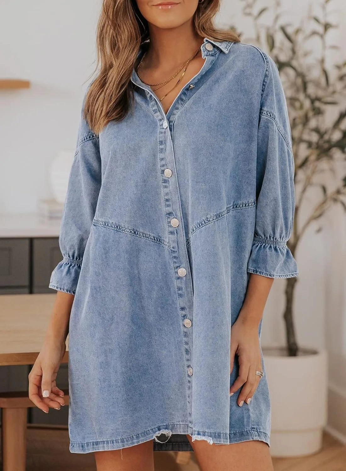 Women's Denim Shirt Dress