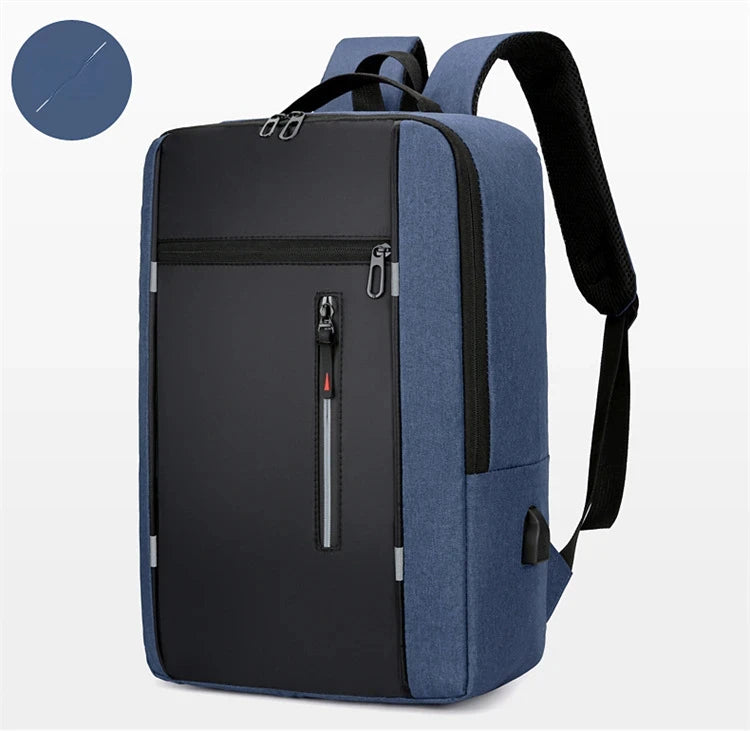 Waterproof Oxford Laptop Backpack for Men 15.6 Inch USB Charging Business Travel School Backpack High Capacity