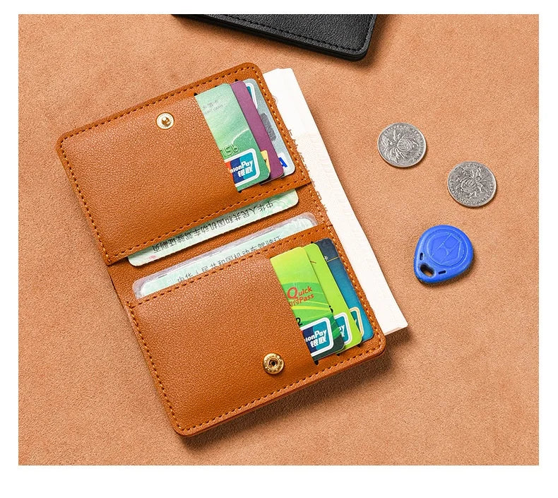 Simplicity Mini Folding Women's for Wallet PU Men Driver's License Credit Card Holder Storage Zero Monederos Purse