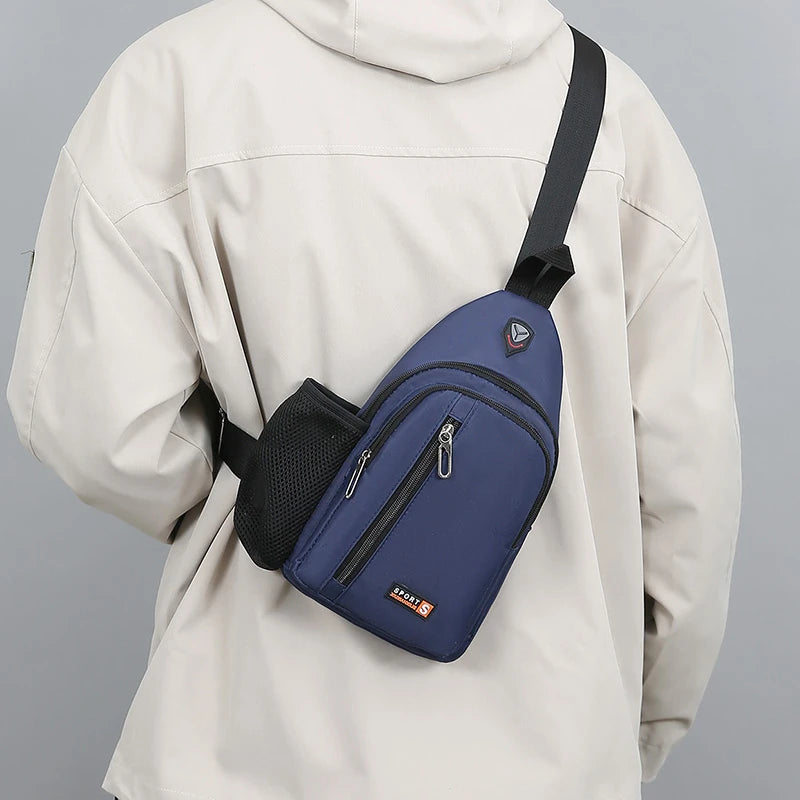 New Casual Breast Bag Travel Crossbody Bag Fashion Shoulder Bag Multifunctional Large Capacity Crossbody Bag for Men and Women