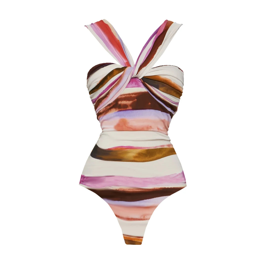 2Pcs Swimsuit with Long Skirt Sexy Women Bikini Beachwear