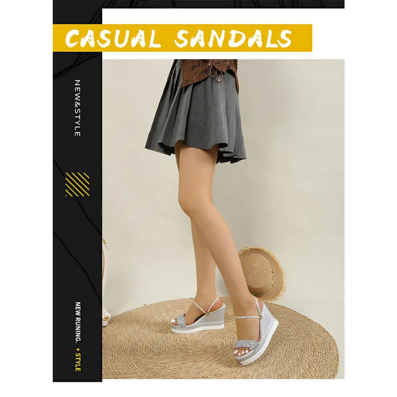 Summer Shoes for Women Wedges Sandals Women High Heels Sandals Slides Women Designers Shoes Platform Sandals Outdoor Slippers