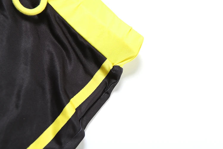 Sisterlinda Casual Summer 2 Piece Set Letter Print Crew Neck Short Sleeve T-shirts+Drawstring Slim Mini Bottoms Female Tracksuit