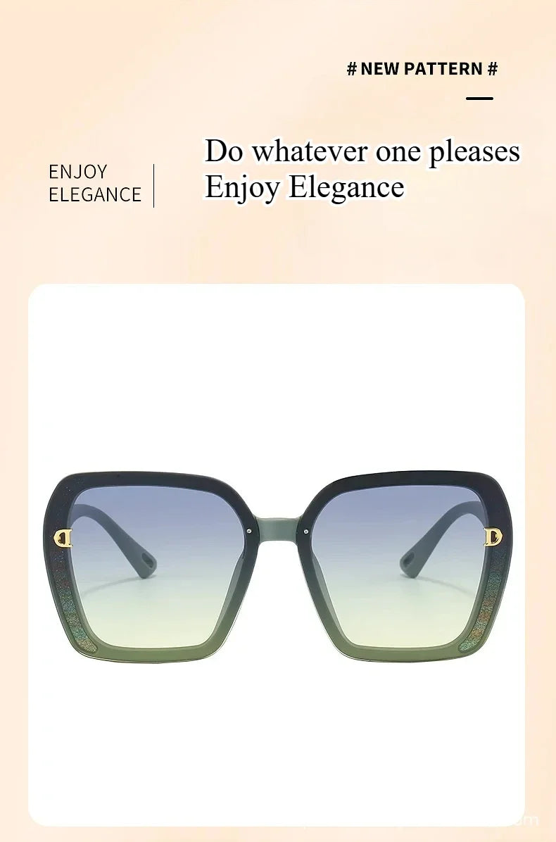 2025 New Fashion D-Logo Square Sunglasses for Women Trendy Street Style Sun Glasses Unisex Outdoor UV400 Protection Goggles