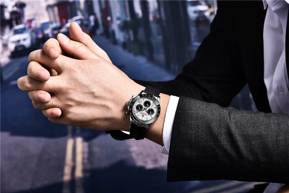 PAGANI DESIGN 40MM V2 Men Quartz Watches Sapphire Retro Chronograph Stainless Steel Waterproof Watch Men Relogio Masculino