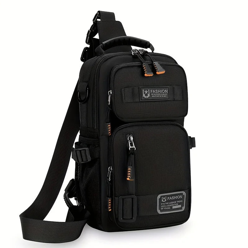 Men's Chest Bag Multifunctional Molle Waist Pack Travel Lightweight Handbag Outdoor Hiking Cycling Crossbody Bag Large Rig Pouch