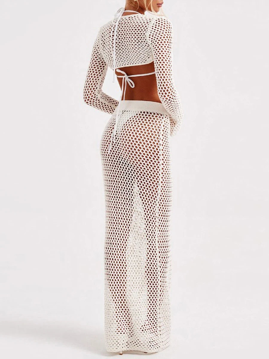 Women 2 Piece Swimsuit Set Beach Cover Up Skirt