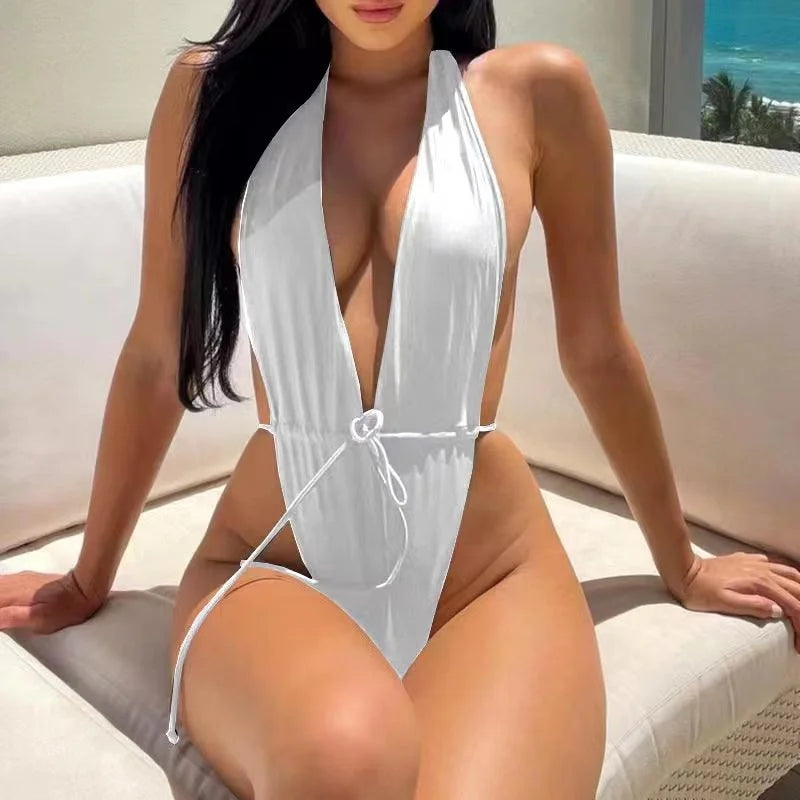 One-piece Swimsuit Women Sexy Bikini Backless Mini Micro Hot Swimwear
