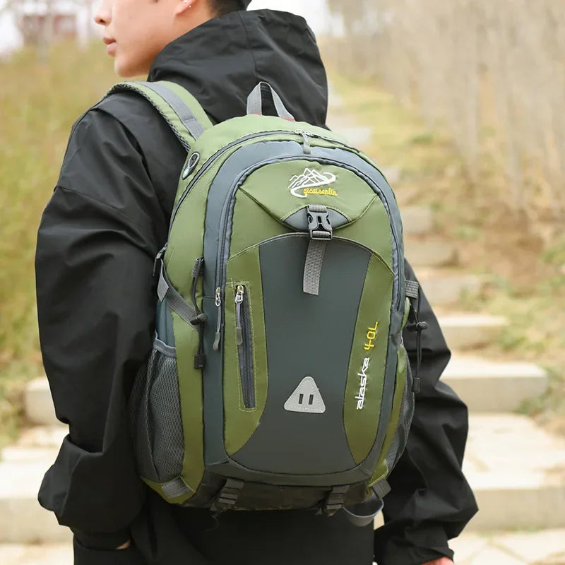Men Backpack Nylon Waterproof Men Casual Outdoor Travel Backpack Hiking Camping Mountaineering Backpack Sports Bag Women