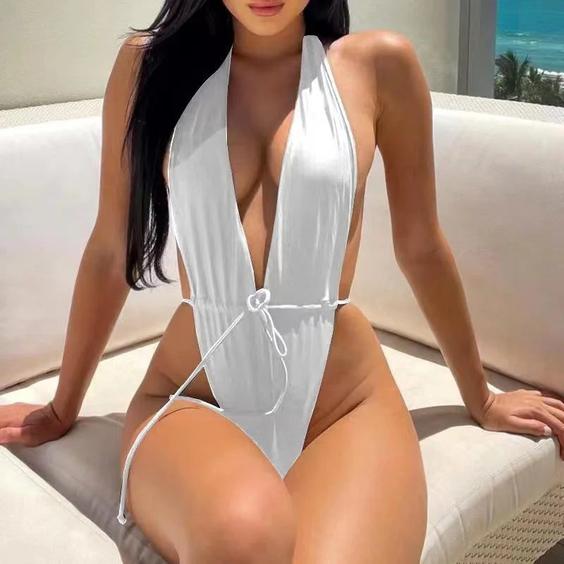 One-piece Swimsuit Women Sexy Bikini Backless Mini Micro Hot Swimwear