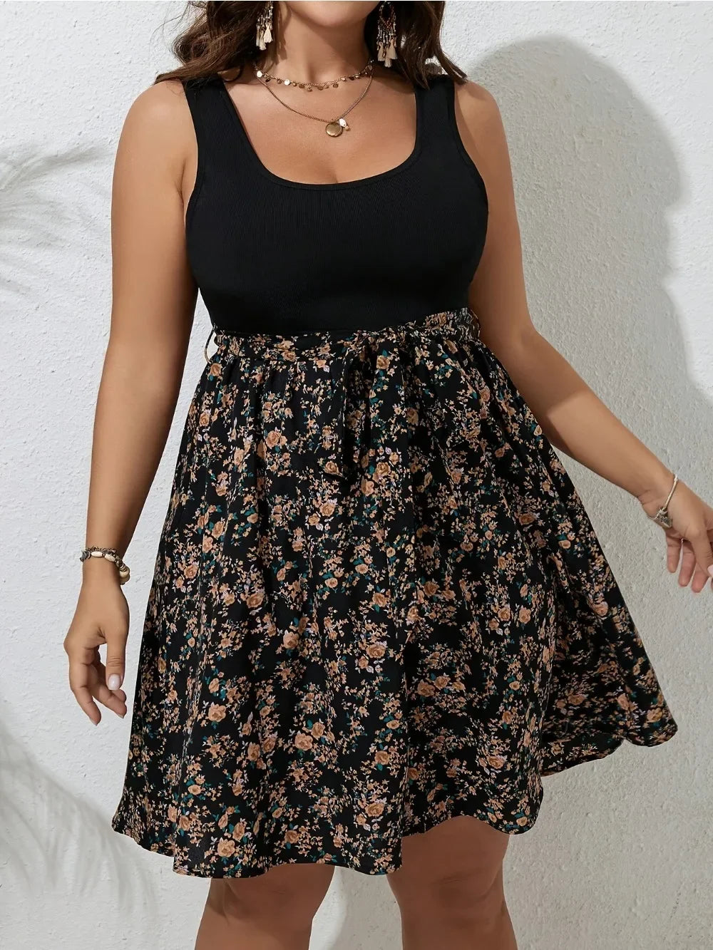 Plus Size Summer Floral Printed Dresses