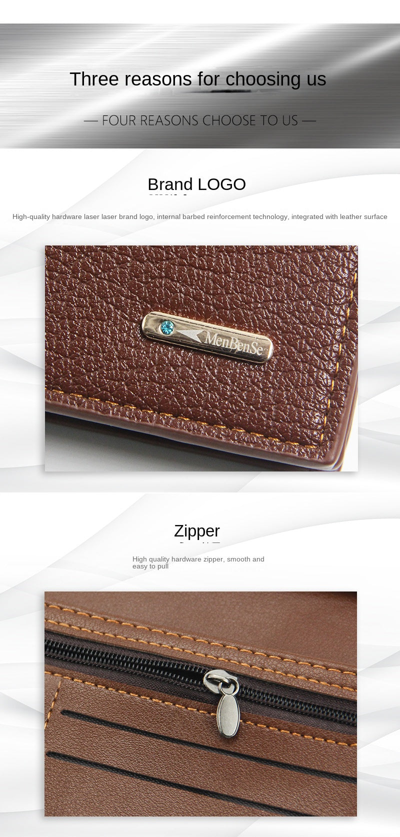 Men's Wallet Long Fashion Multiple Card Slots Men's Wallet Slim Long Thin Mens Luxury Wallet Designer Wallet Men with Coins Bag