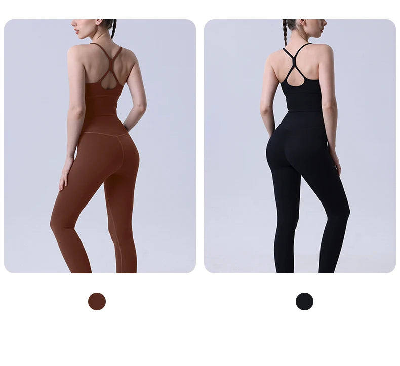 2 Piece Yoga Clothes Women's Tracksuit Athletic Wear Pilates Fitness Suit Gym Workout Push Up Clothes Sports Bra Leggings Suit