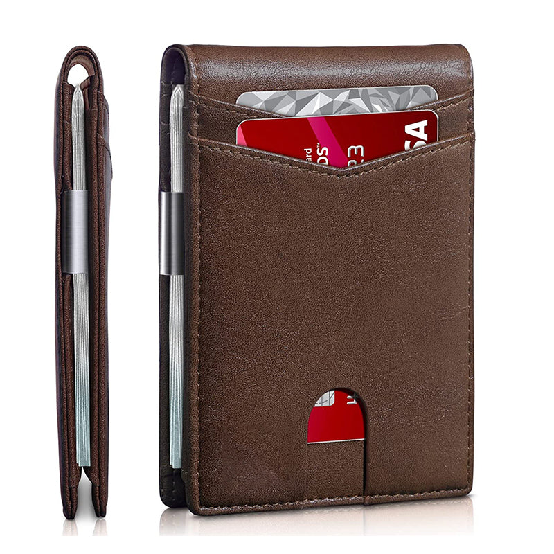 Rfid Microfier Leather Luxury Men Wallets Money Bag Slim Thin Man Card Holder Wallet for Men Short Purse Male Vallet Billfold