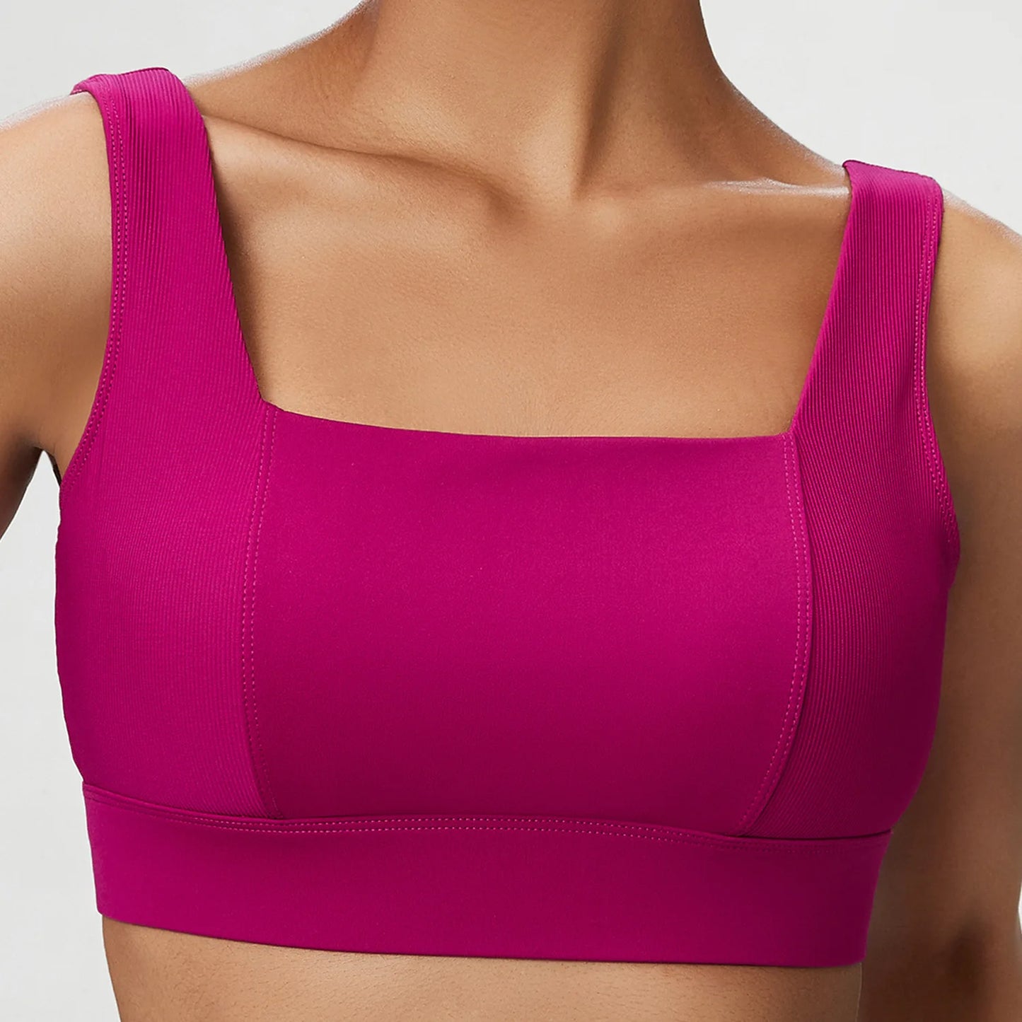 Women Sexy Sports Underwear Breathable Soft Nylon Gym Yoga Bra Running Crop Tops With Fixed Chest Pads Female Workout Clothing