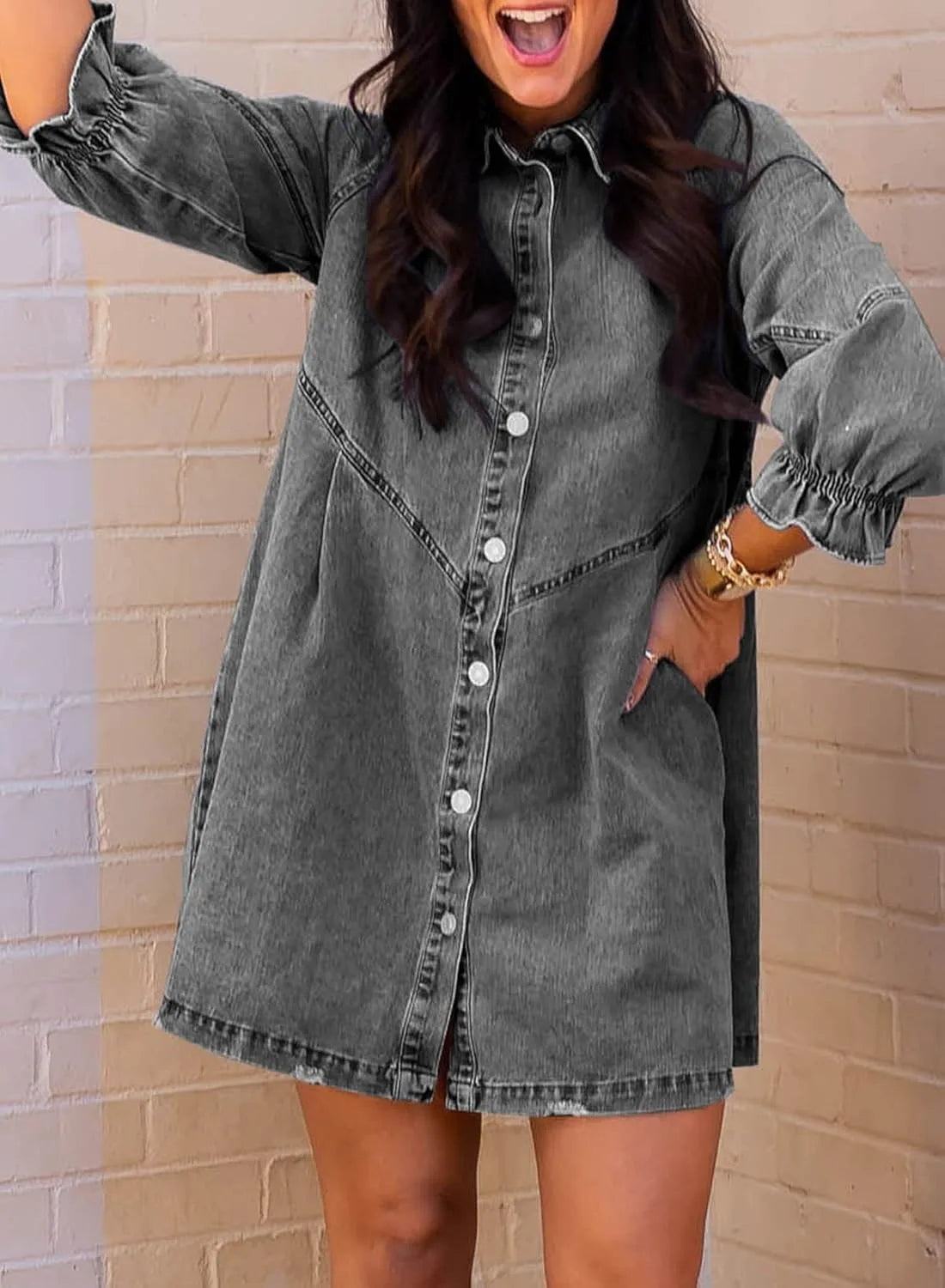 Women's Denim Shirt Dress