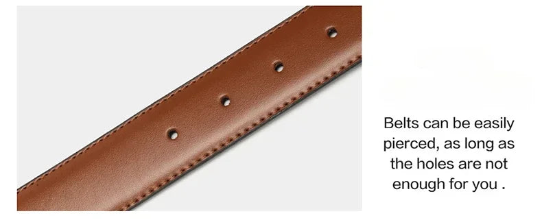 Real Genuine Leather Rotating Alloy Pin Buckle Belt for Men Unisex High Quality Cowskin Leather Cowboy Jeans Double-sided Belts