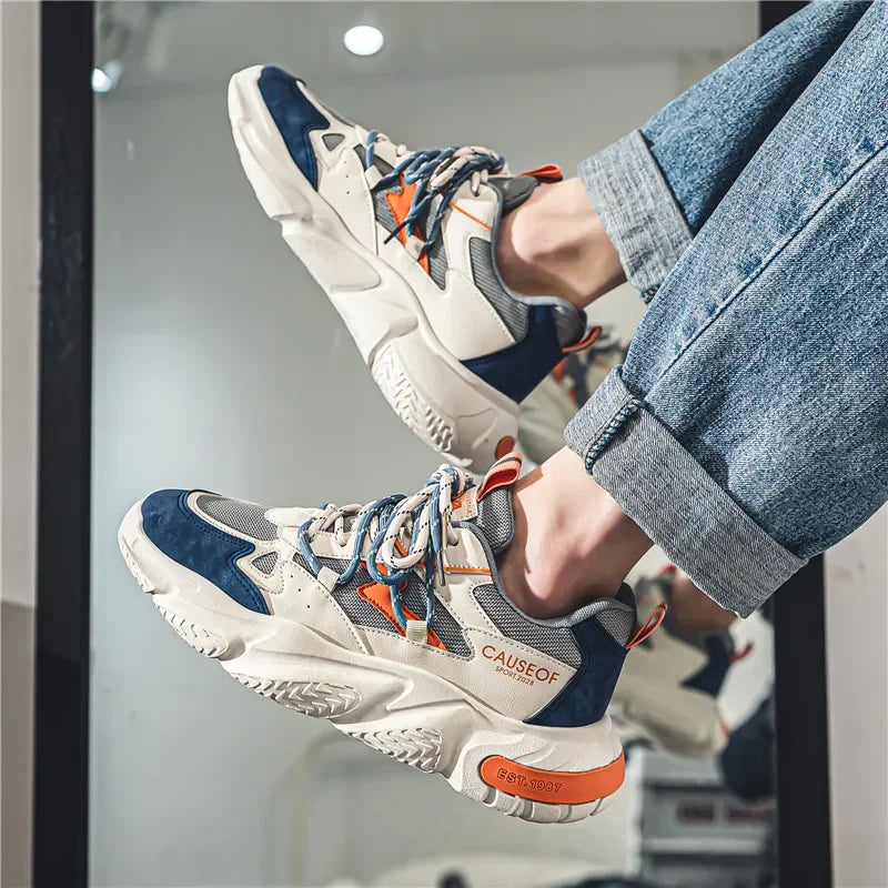 2024 Autumn Men Shoes Fashion Chunky Sneakers Height Increasing Casual Shoes Male Trainers Sports Shoes Zapatos Hombre