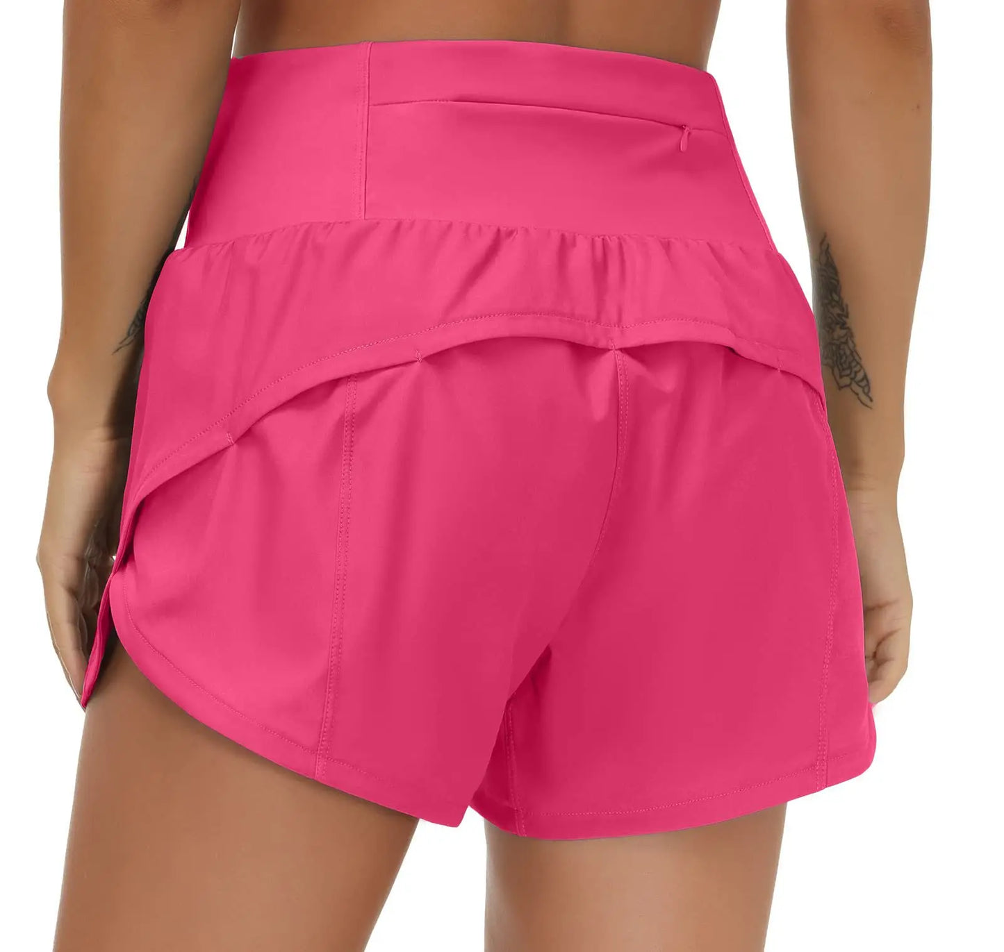 Gym Yoga Wear Sport High Waist Short Pocket Run Women Sportswear Fitness Outfi Push Up Quick Drying Summer Cycling Clothing Pink