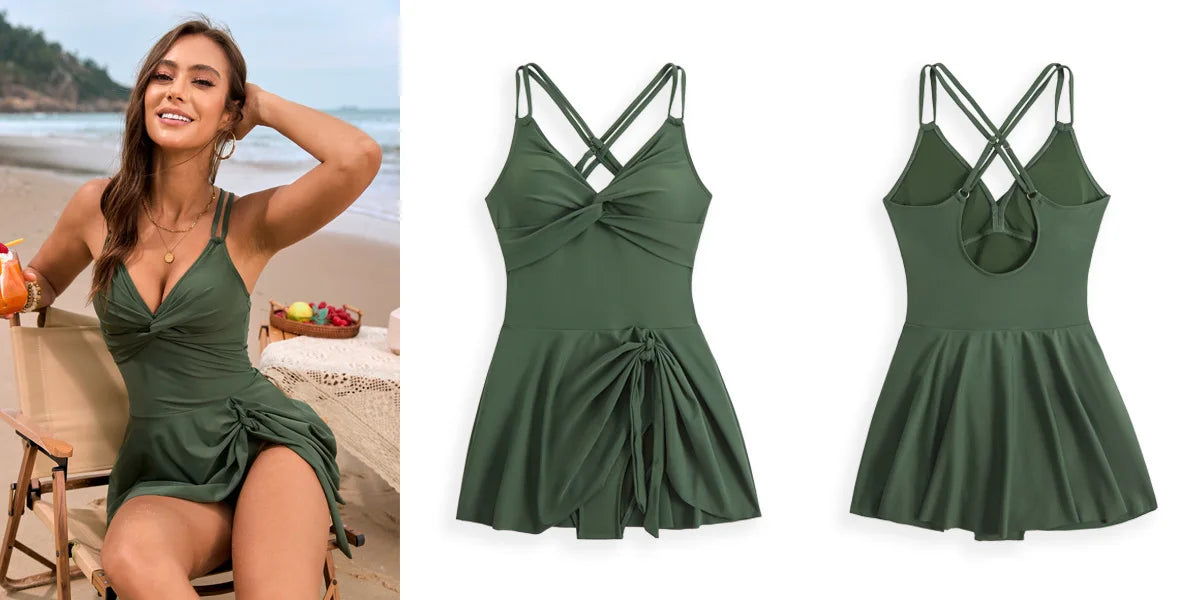 Women Swimwear Backless Beach Beach Dress