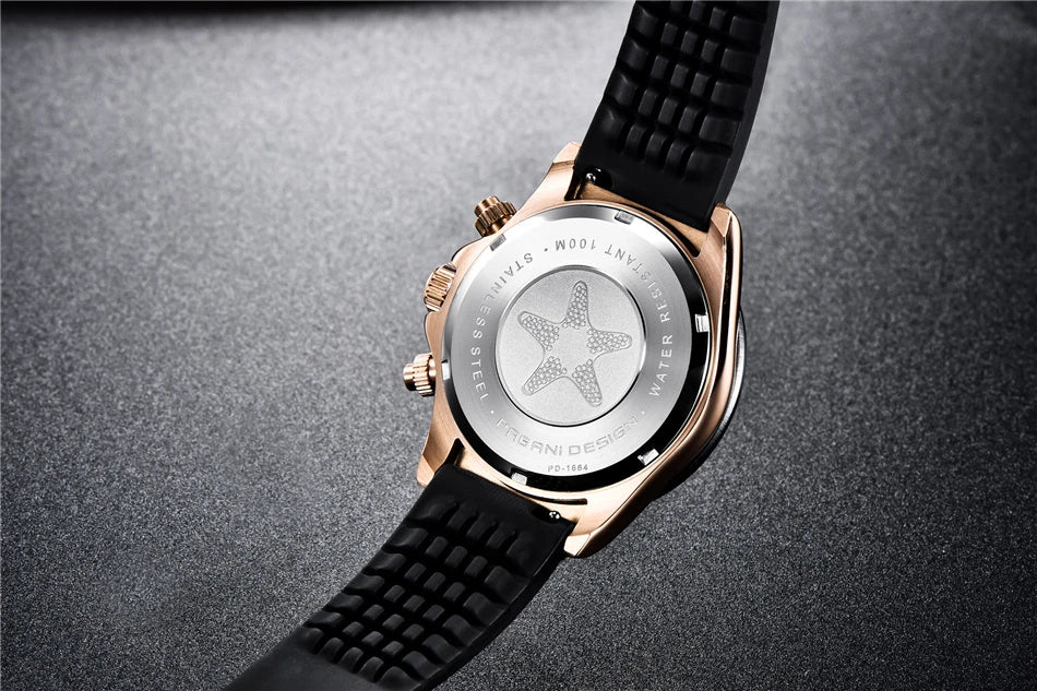 PAGANI DESIGN 40MM V2 Men Quartz Watches Sapphire Retro Chronograph Stainless Steel Waterproof Watch Men Relogio Masculino
