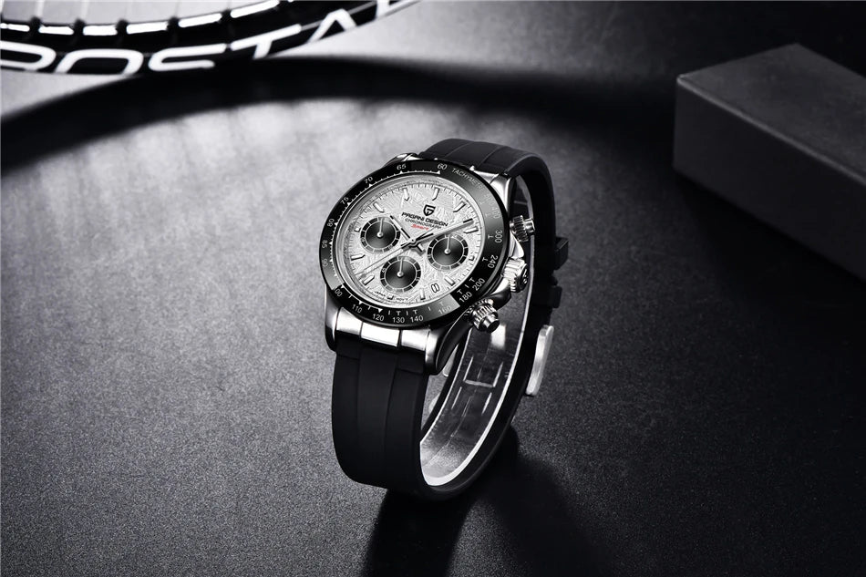 PAGANI DESIGN 40MM V2 Men Quartz Watches Sapphire Retro Chronograph Stainless Steel Waterproof Watch Men Relogio Masculino