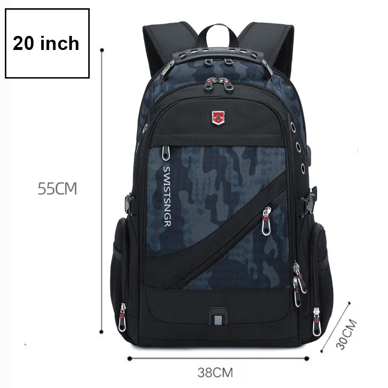 2025 Waterproof 17/20 Inch Laptop Backpack Men Airplane Travel Backpack Women Oxford Rucksack Male School Bag modern Mochila