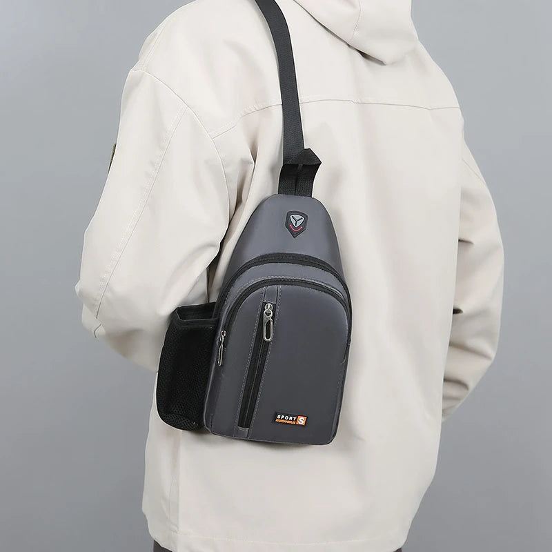 New Casual Breast Bag Travel Crossbody Bag Fashion Shoulder Bag Multifunctional Large Capacity Crossbody Bag for Men and Women