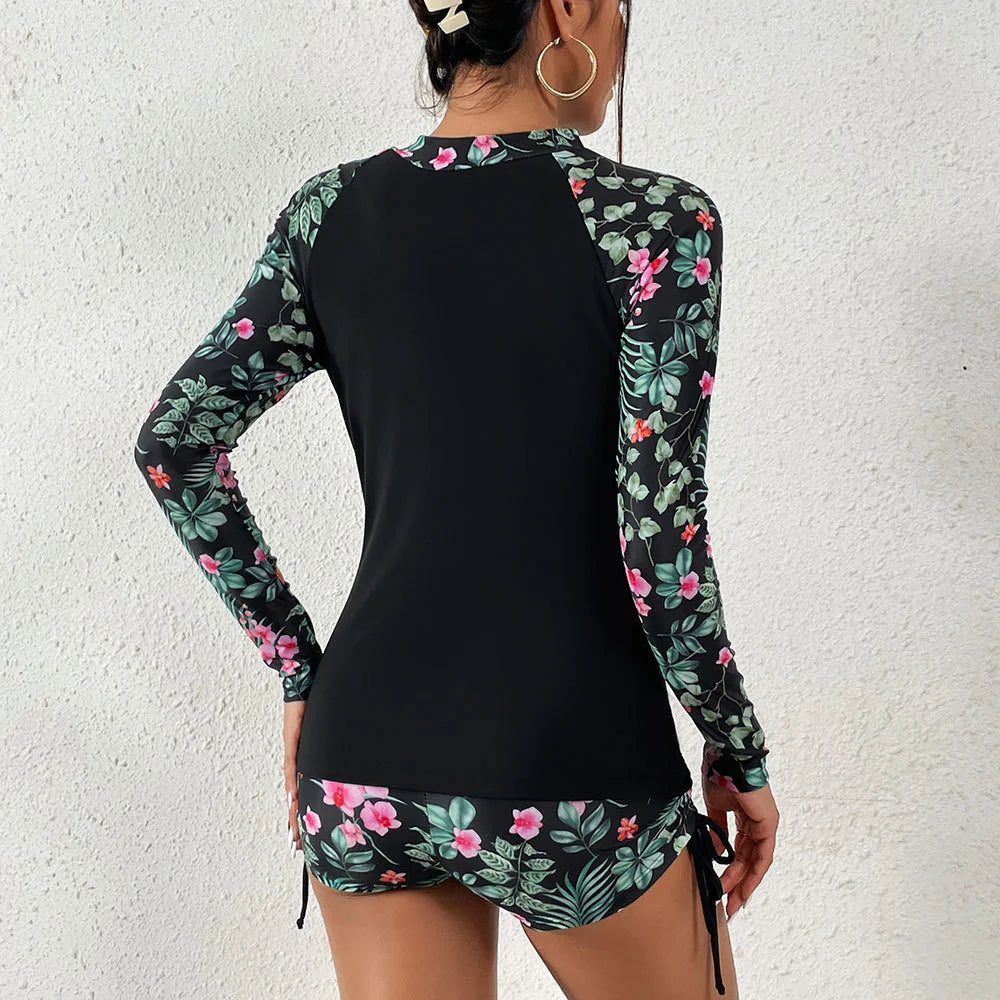 Female Swimwear Sports Surfing Tankini Set Beachwear Two-Piece