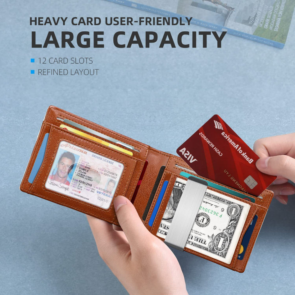 Rfid Microfier Leather Luxury Men Wallets Money Bag Slim Thin Man Card Holder Wallet for Men Short Purse Male Vallet Billfold