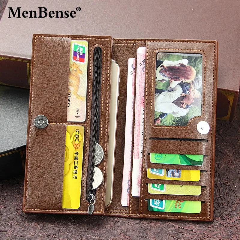 Men's Wallet Long Fashion Multiple Card Slots Men's Wallet Slim Long Thin Mens Luxury Wallet Designer Wallet Men with Coins Bag