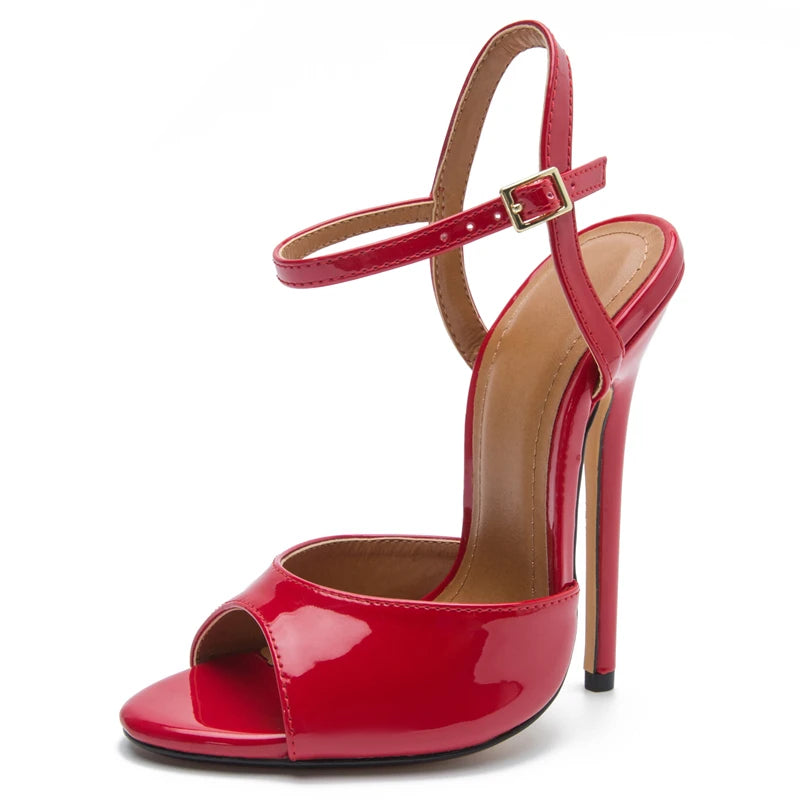 Women's Sandals 2025 Summer Shoes High Heels Hey Si Mey Sexy Black Red Party Slingback Dance Wedding Fetish Shoes Large Size