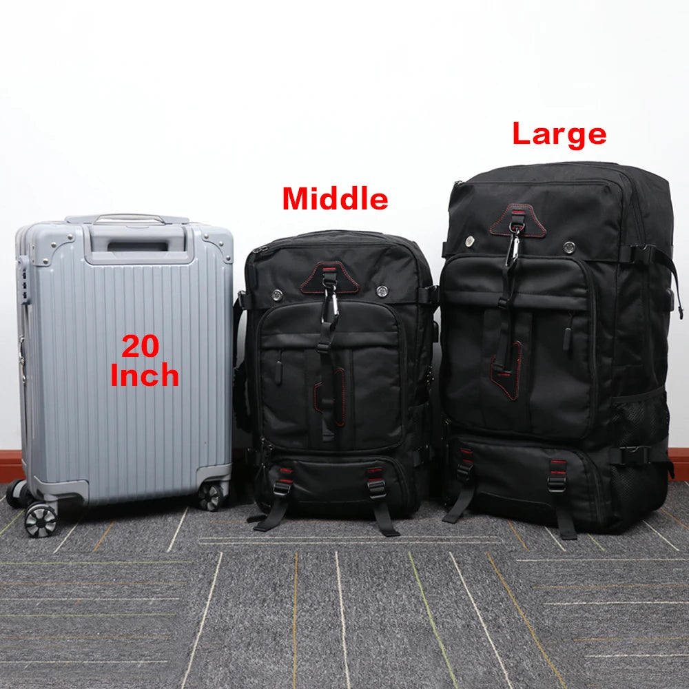 XOKY 80L Travel Backpack Large Capacity Multiple Storage Spaces Anti Theft Backpack with Dry Wet Separation 8106