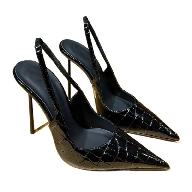 Summer High Heels Sandals Pointed Toe Shoes Women Sexy Slippers 2025 Trend Dress Stilettos Pumps Brand Elegant Zapatos De Mujer