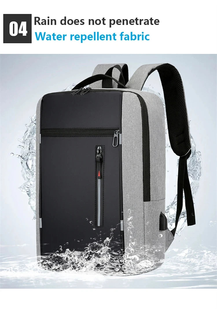 Waterproof Oxford Laptop Backpack for Men 15.6 Inch USB Charging Business Travel School Backpack High Capacity