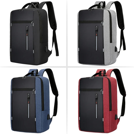 Waterproof Oxford Laptop Backpack for Men 15.6 Inch USB Charging Business Travel School Backpack High Capacity