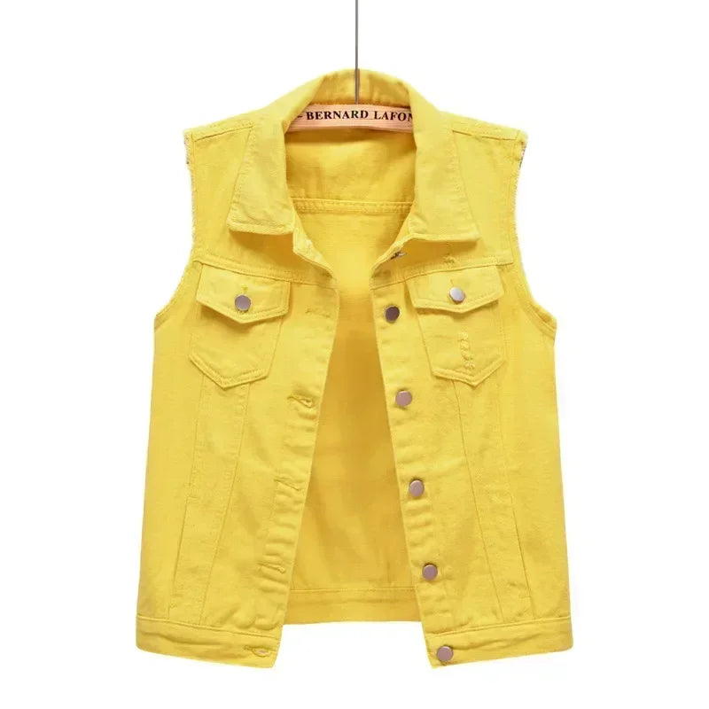 Streetwear Denim Vest for Women