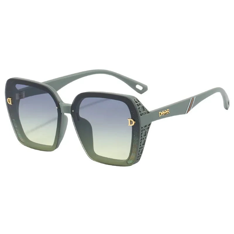 2025 New Fashion D-Logo Square Sunglasses for Women Trendy Street Style Sun Glasses Unisex Outdoor UV400 Protection Goggles