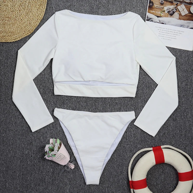 Women Surfing Two Piece Swimsuit